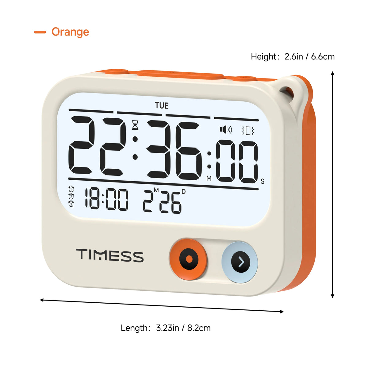 Portable Digital Vibrating Alarm Clock – Compact Travel & Bedside Timer