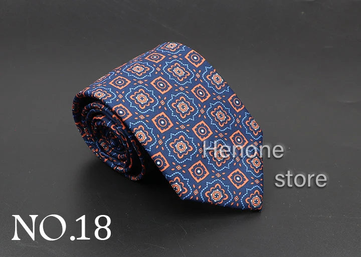 Luxury Floral & Paisley Men’s Silk Necktie .Wedding & Business Tie