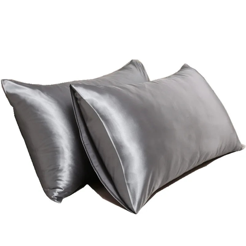 Silky Satin Pillowcase . Soft Hair & Skin Care Pillow Cover (Smooth, Cooling, Anti-Frizz)