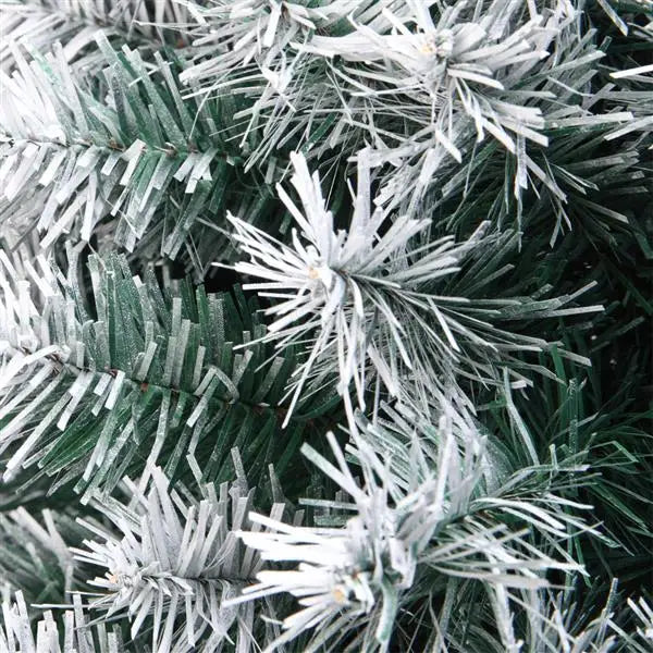 7FT Snow-Flocked Artificial Christmas Tree .870 Branches with Realistic Winter Holiday Design