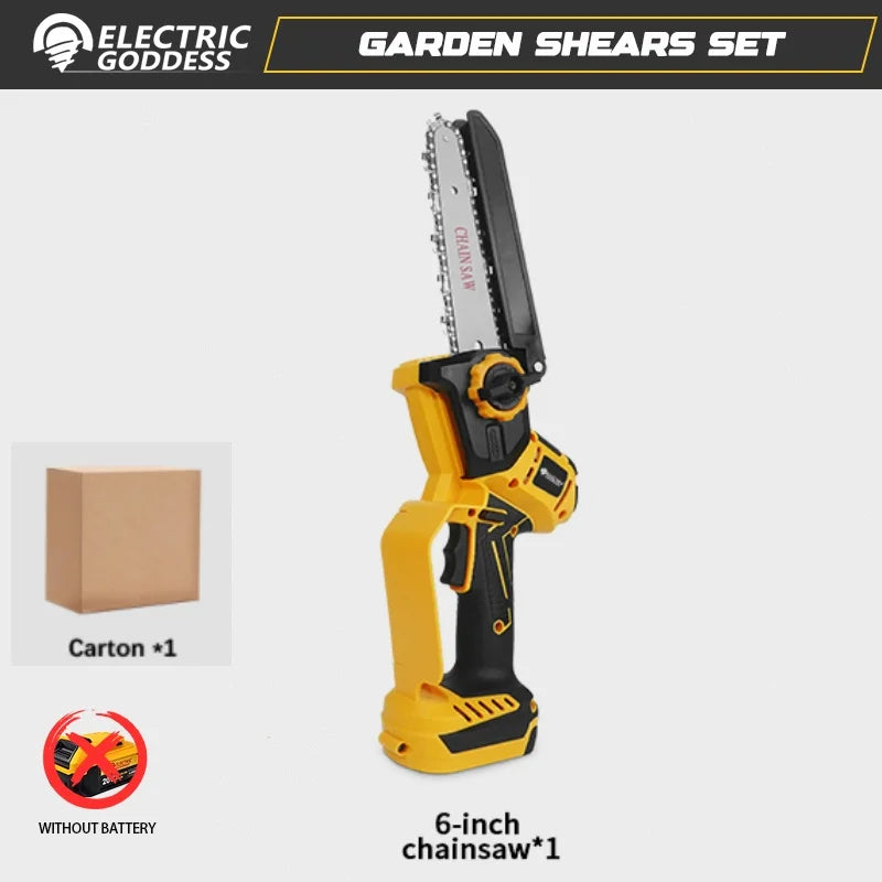 Brushless Cordless Pruning Set. Chainsaw, Electric Shears & Telescoping Pole