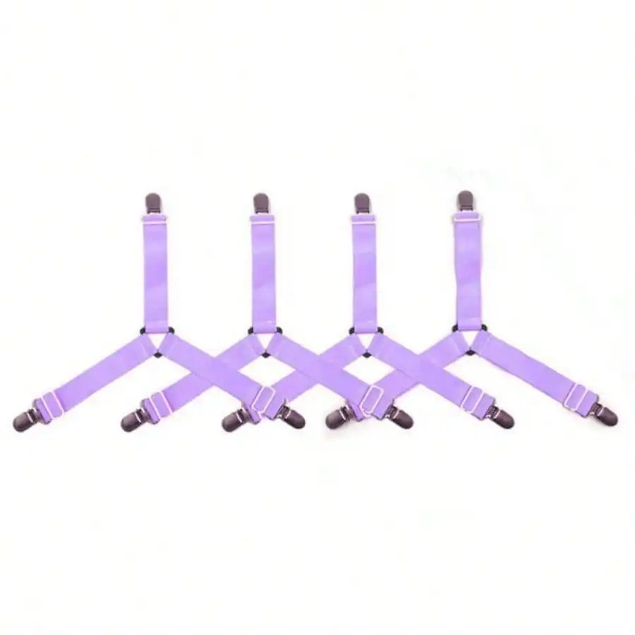 4-Piece Adjustable Bed Sheet Fastener Set .Triangle Mattress Sheet Clips