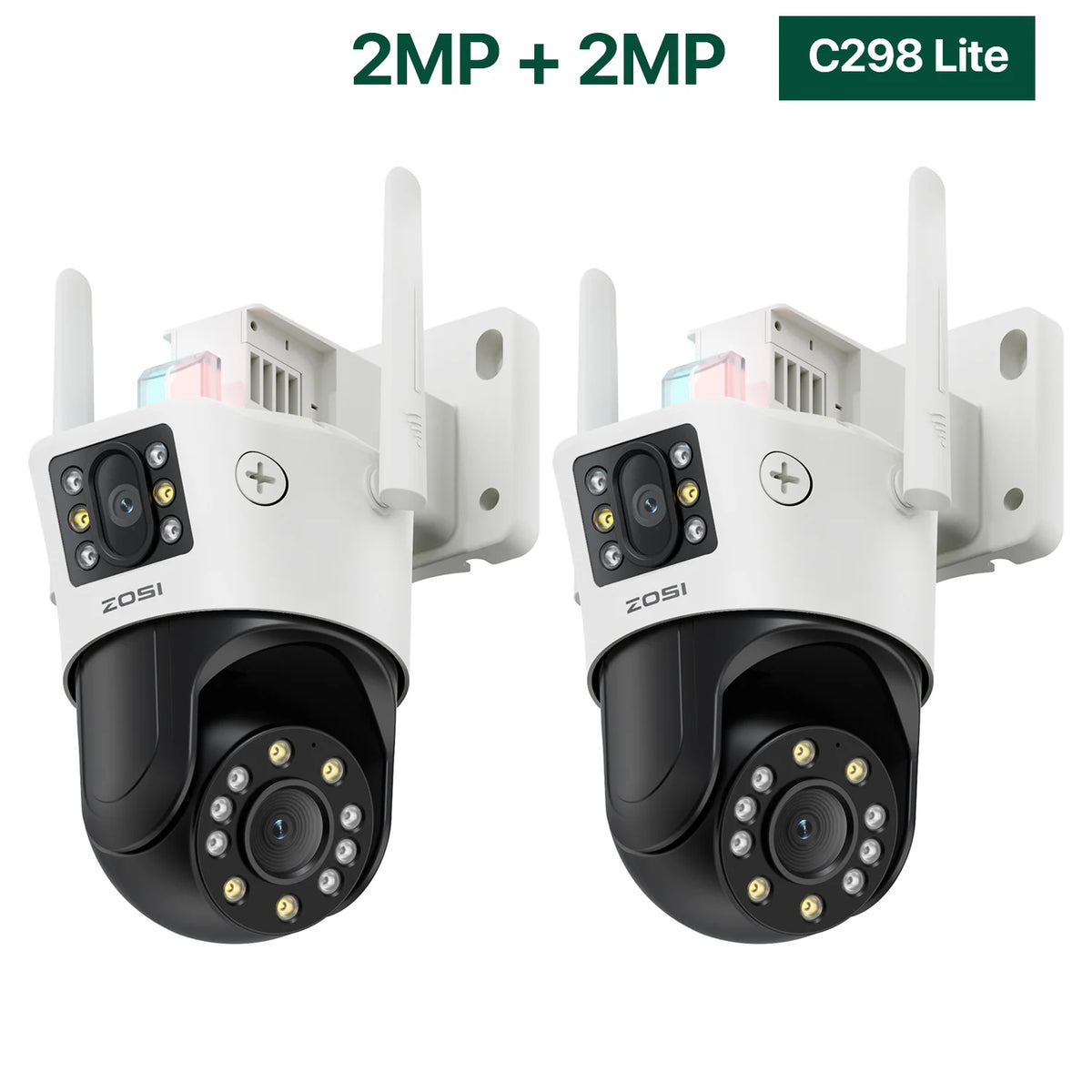 Dual-Lens Wi-Fi PTZ Security Camera | 8MP/4MP Outdoor Surveillance Camera