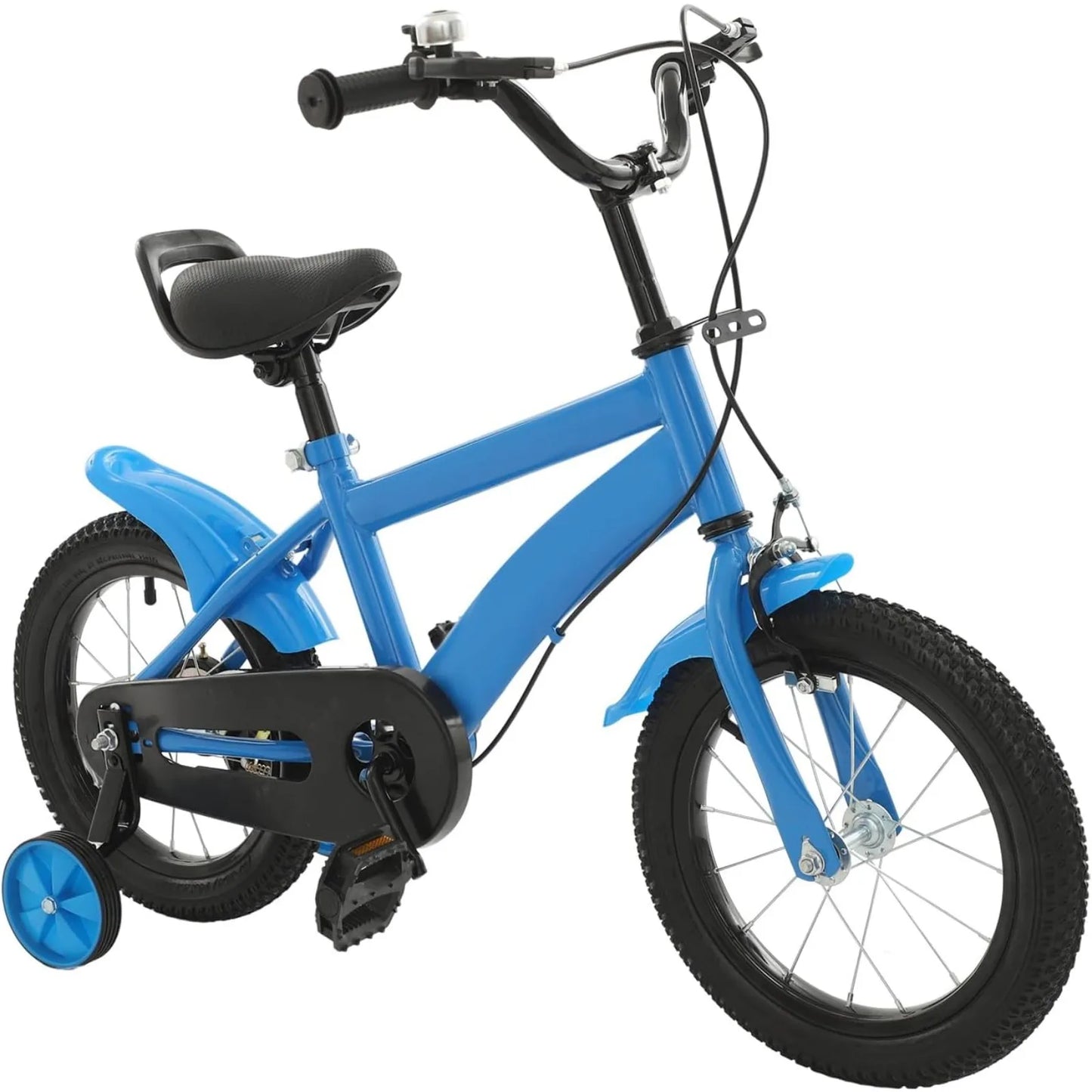 14-Inch Kids Beginner Bicycle with Training Wheels | Adjustable Seat & Handlebars | Children’s Bike for Ages 3–6 | Safe & Durable Ride