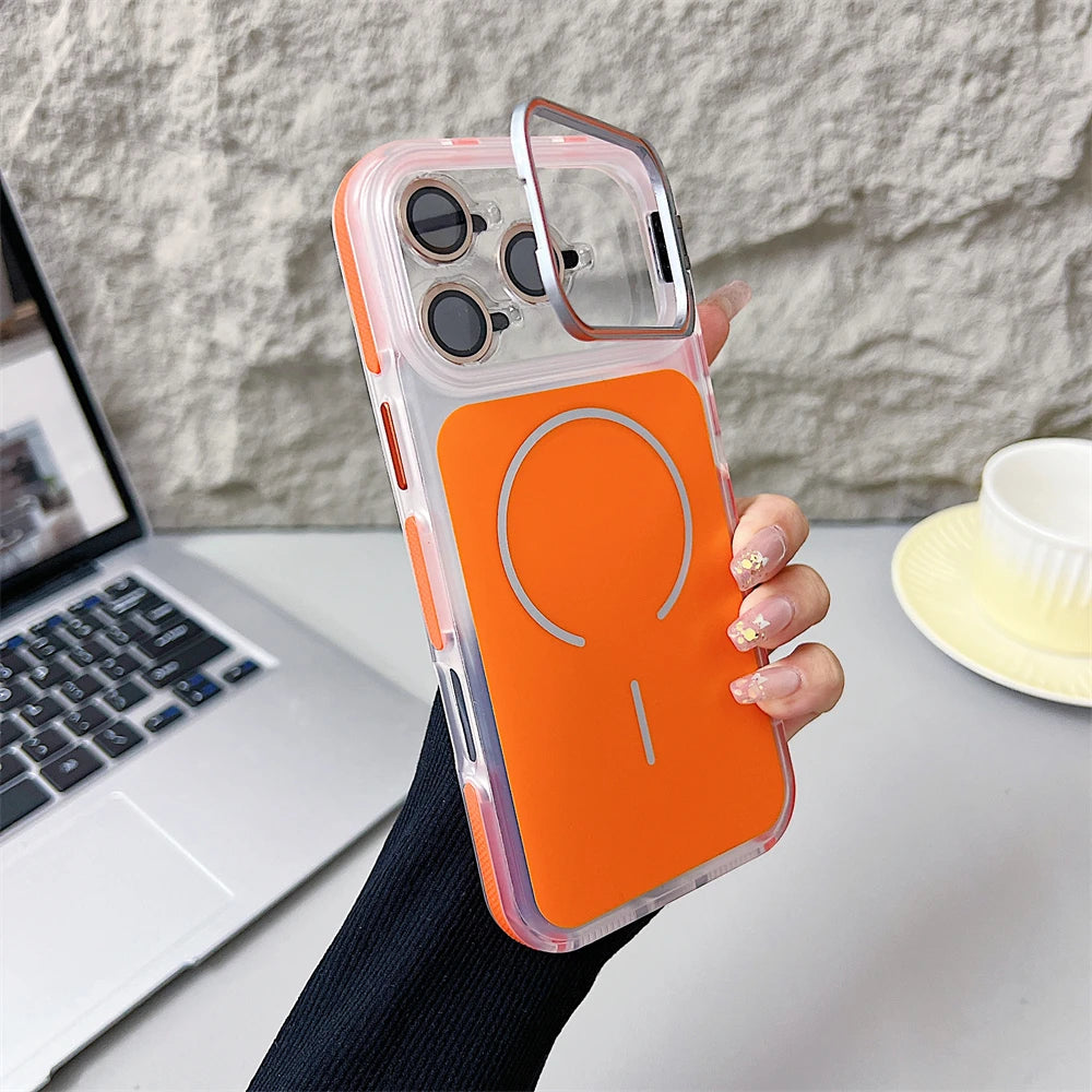 Matte Magnetic Shockproof Phone Case with Protective Bumper