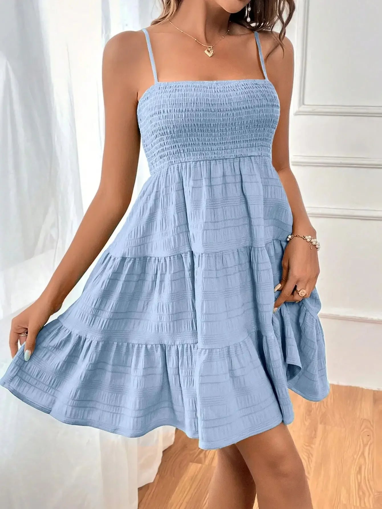 Women’s Strapless Flowy Mini Dress | Casual Summer A-Line Beach Dress