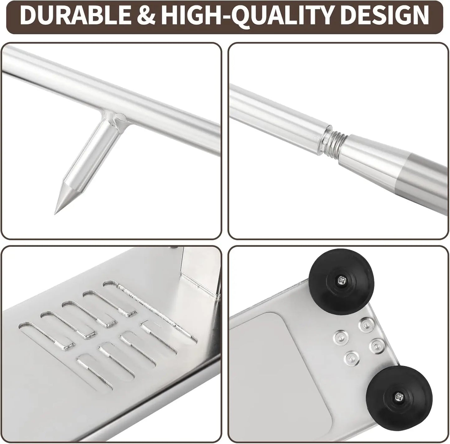 Stainless Steel Oyster & Clam Shucker Tool. Safe Shell Opening Machine