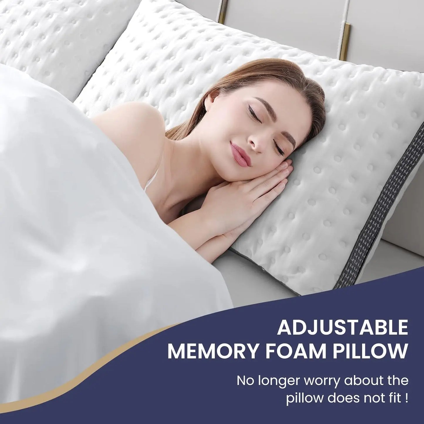 BedStory Cooling Gel Memory Foam Pillows Queen Size Set 2