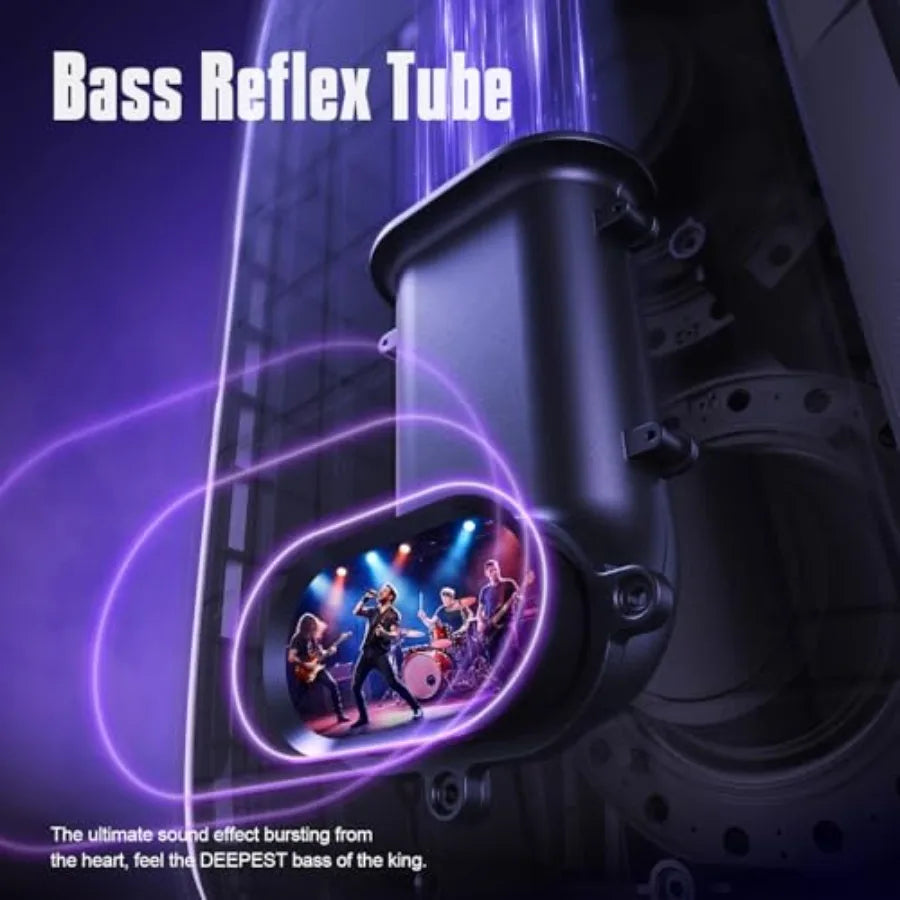 180W Portable Bluetooth Party Speaker with Deep Bass, TWS Stereo Pairing, RGB Lights & USB Playback