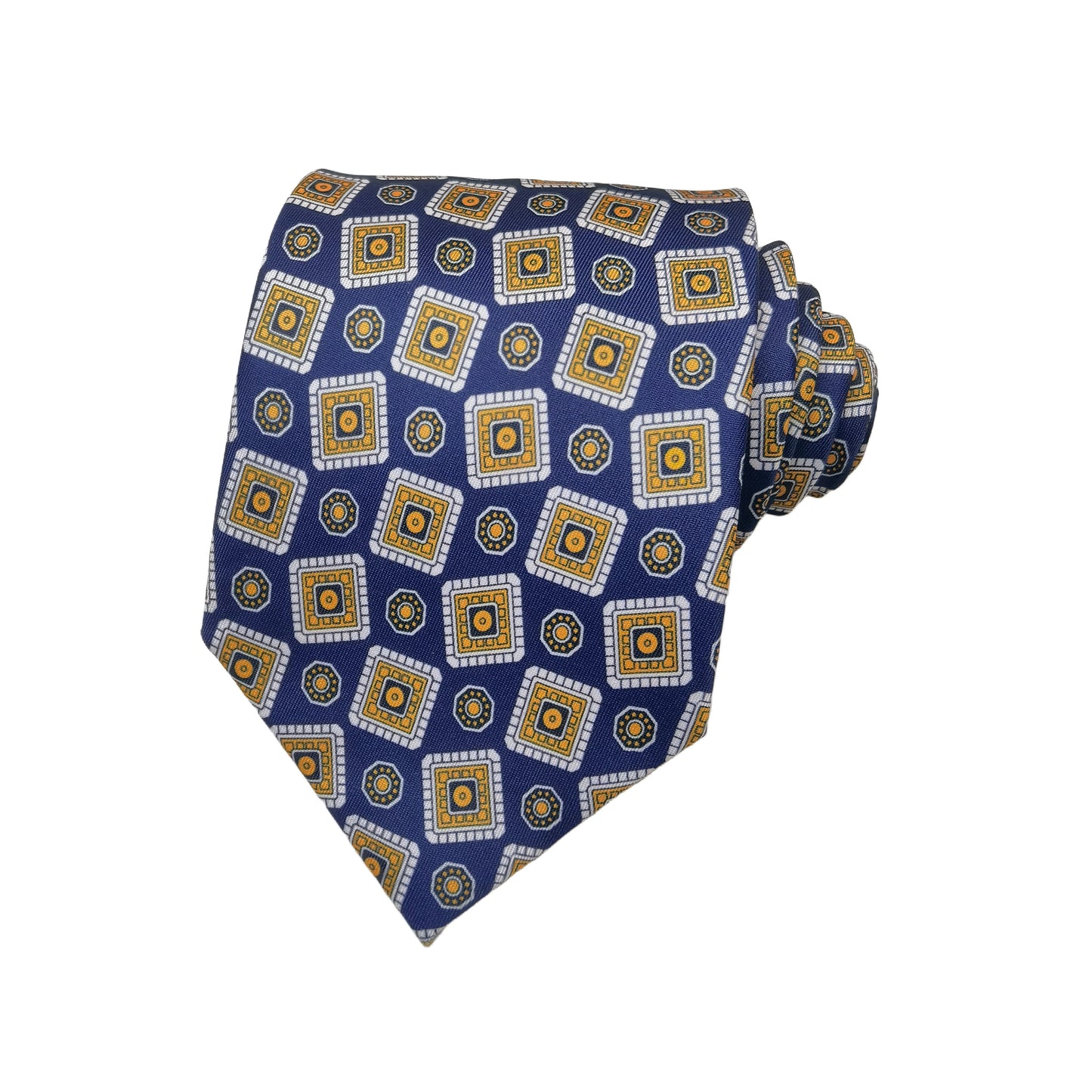 Luxury Men’s Silk Geometric Necktie for Business, Weddings & Formal Events