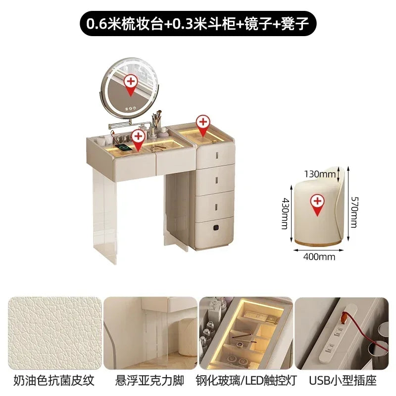Furniture Luxury Modern Makeup Home Bedroom Items Salon Bedside Table Dresser Vanity Desk Room Woman Tocadores Dressing Girls