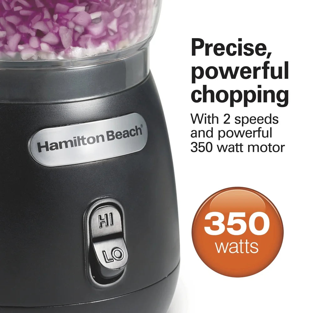 2 Speed Food Chopper 3 Cup Bowl BPA Free 350W Processor