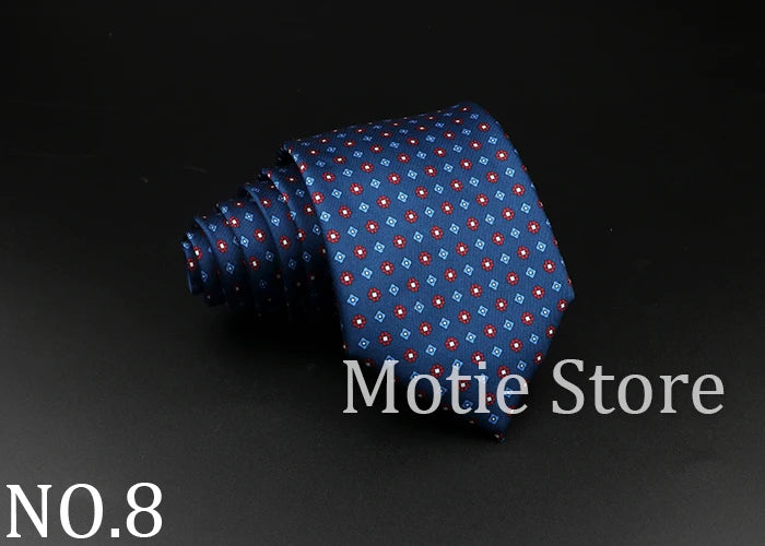 51 Styles Men's Silk Ties Jacquard Striped Plaid Floral Necktie Accessories Daily Wear Shirt Suit Cravat Wedding Party Gift