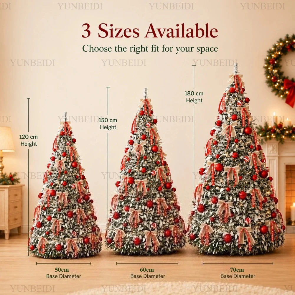 Foldable Pop-Up Christmas Tree .Easy Setup Holiday Décor