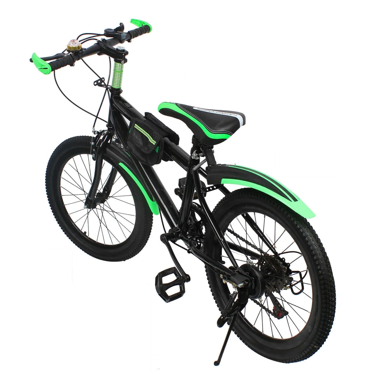 20-Inch 7-Speed Mountain Bike . Kids Bicycle with Adjustable Seat, Front Suspension & Dual Disc Brakes