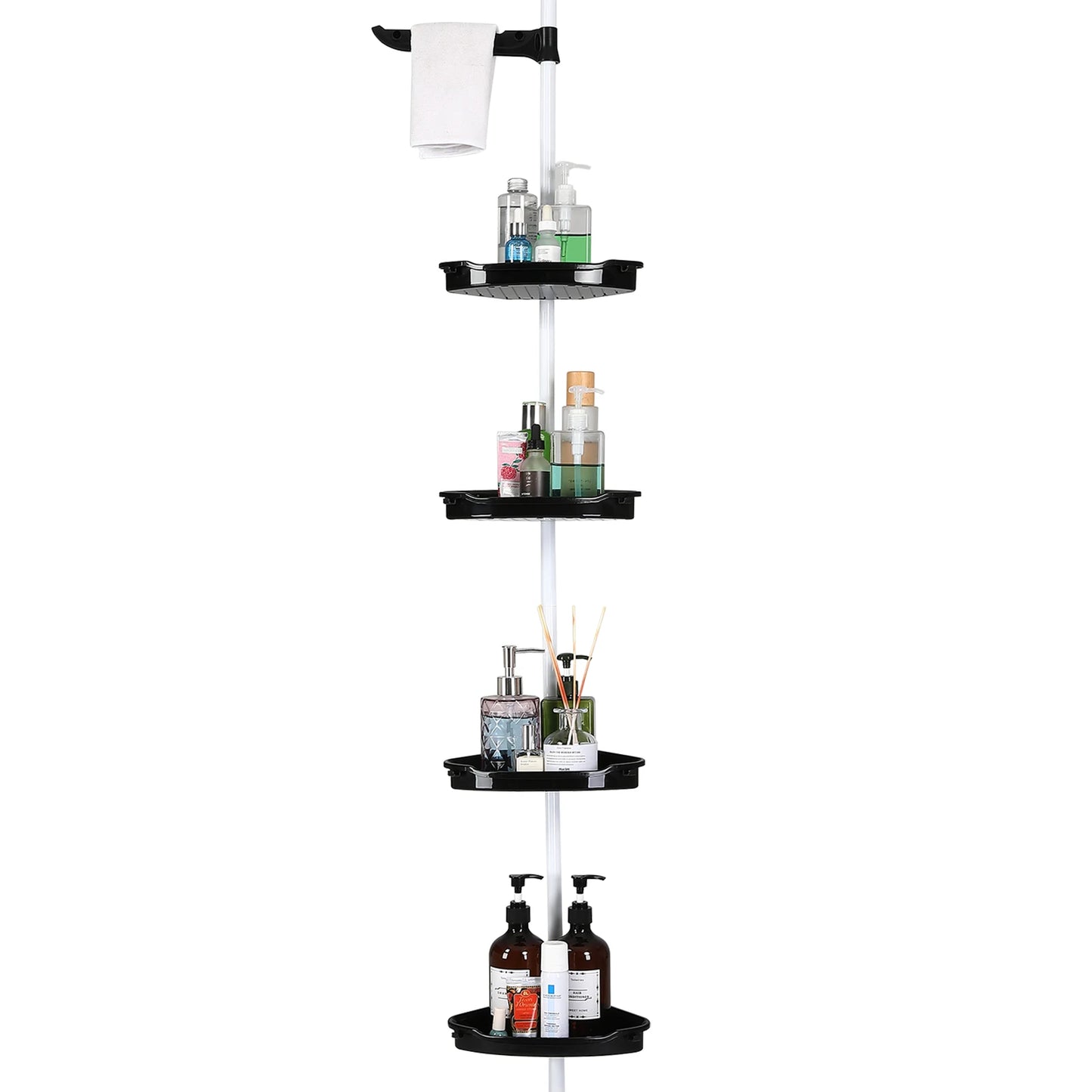 4 Layer Telescopic Corner Shower Storage Rack For Bathroom