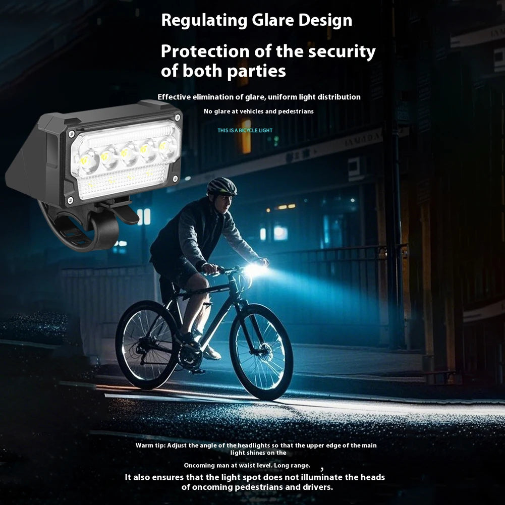 Bicycle Front Light Super Bright Bicycle Light Waterproof Bicycle Head Light 5 Level Dimmable Bicycle Headlight for Night Riding