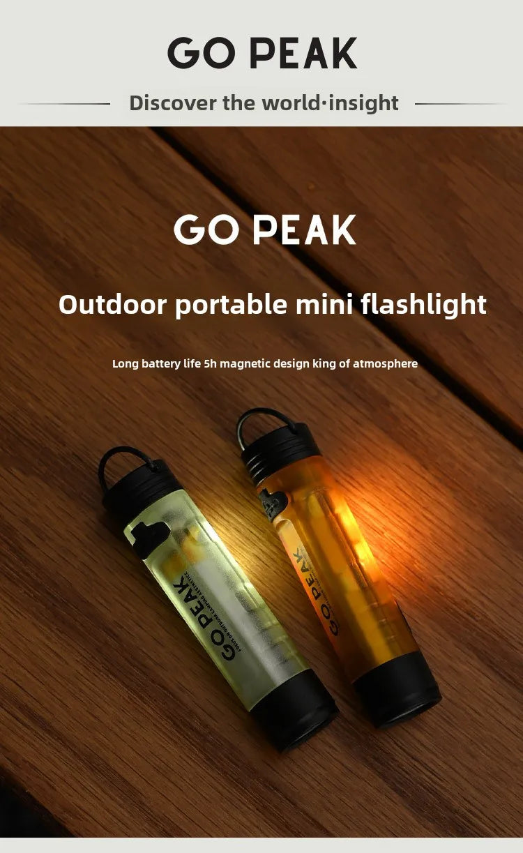 GOPEAK Mini USB Rechargeable LED Pocket Flashlight – Clip-On Keychain Light for Camping, Travel & Everyday Carry