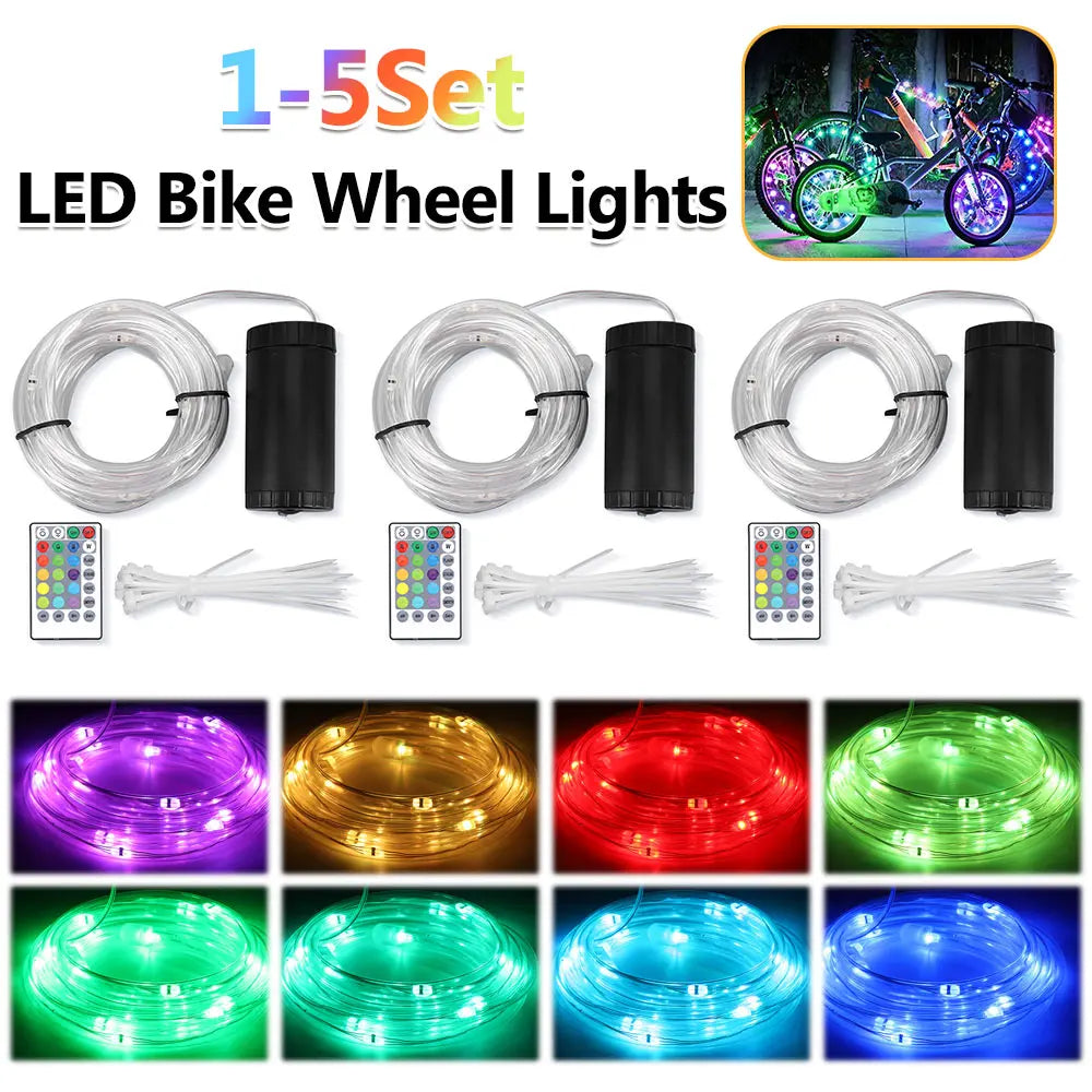 Bicycle Spoke Lights Waterproof LED Strips With Remote