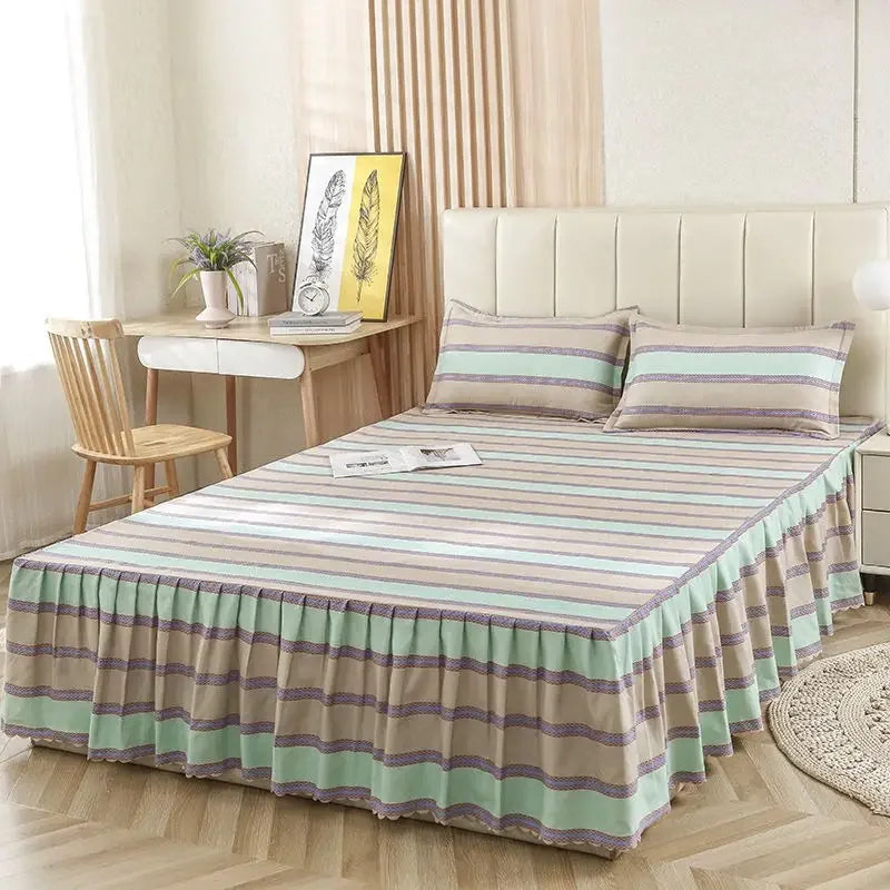 Bedroom Flat Sheets Bed Printed Fashion Modern Queen King Size Washed Cotton Comfortable Bedding Mattress Cover Bedspread New