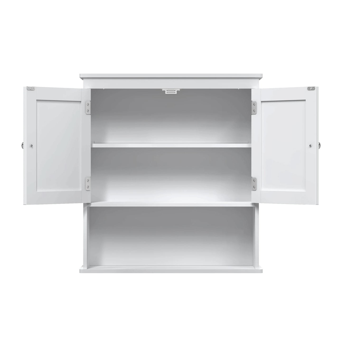 White Wall Mounted Bathroom Cabinet Over Toilet Storage