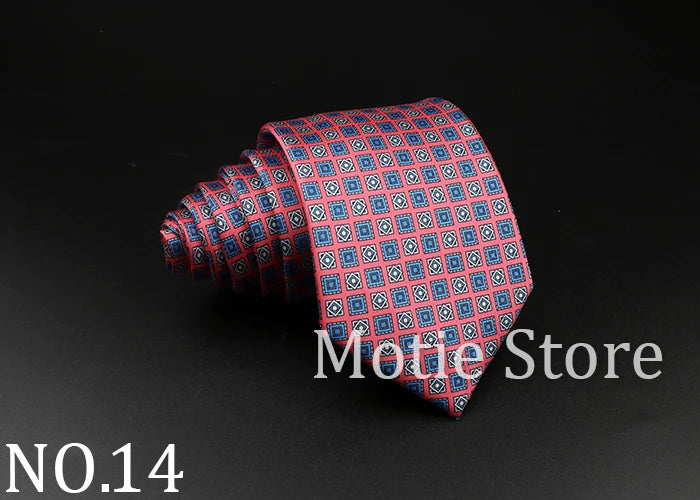 51 Styles Men's Silk Ties Jacquard Striped Plaid Floral Necktie Accessories Daily Wear Shirt Suit Cravat Wedding Party Gift