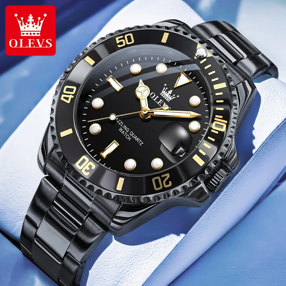 Men’s Luxury Quartz Sports Watch . Stainless Steel Diving-Style Design