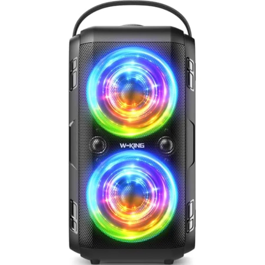 180W Portable Bluetooth Party Speaker with Deep Bass, TWS Stereo Pairing, RGB Lights & USB Playback