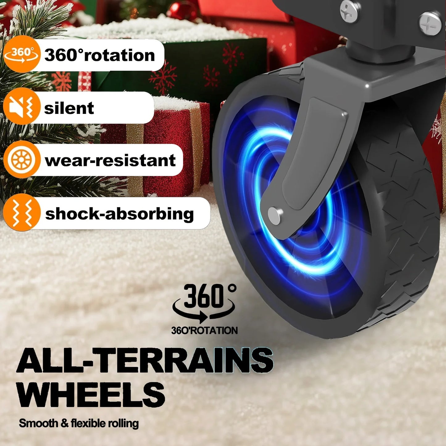 360 lb Heavy-Duty Folding Utility Wagon with Large Wheels