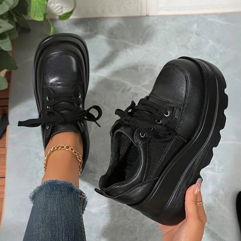 Women’s Platform Lace-Up Goth Chunky Sneakers