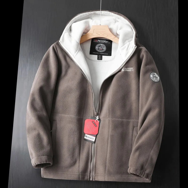 Men’s Premium Winter Fleece Hooded Wool Jacket