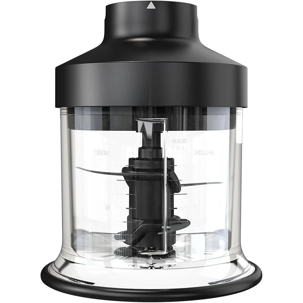 3-Cup Food Processor Power Chopper with Storage Lid Dishwasher Safe Blades Bowl and Stacked Blade Assembly Ideal Chopping