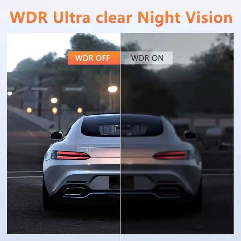 1600P Dual Dash Cam Front & Rear Camera with Night Vision, Loop Recording & Parking Monitor
