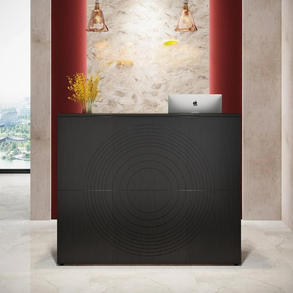 Reception Desk 47 Inch Counter With Cable Grommet For Lobby