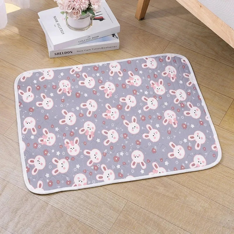 Cute Cartoon Cooling Sleeping Mat for Dogs & Cats. Soft Breathable Summer Pet Bed Pad
