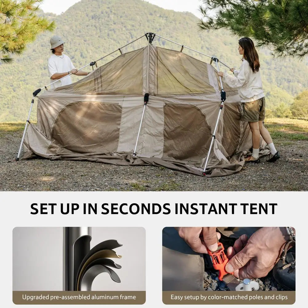 Large Family Camping Tent with Screen Room – Waterproof Outdoor Cabin Tent for Camping & Adventures