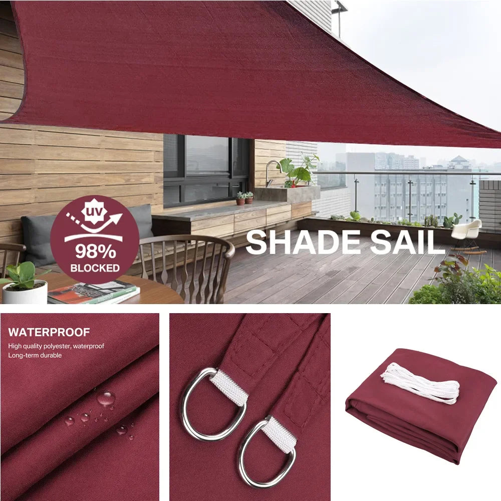 Triangle Sun Shade Sail Canopy .UV Protection Outdoor Patio Shade Cover