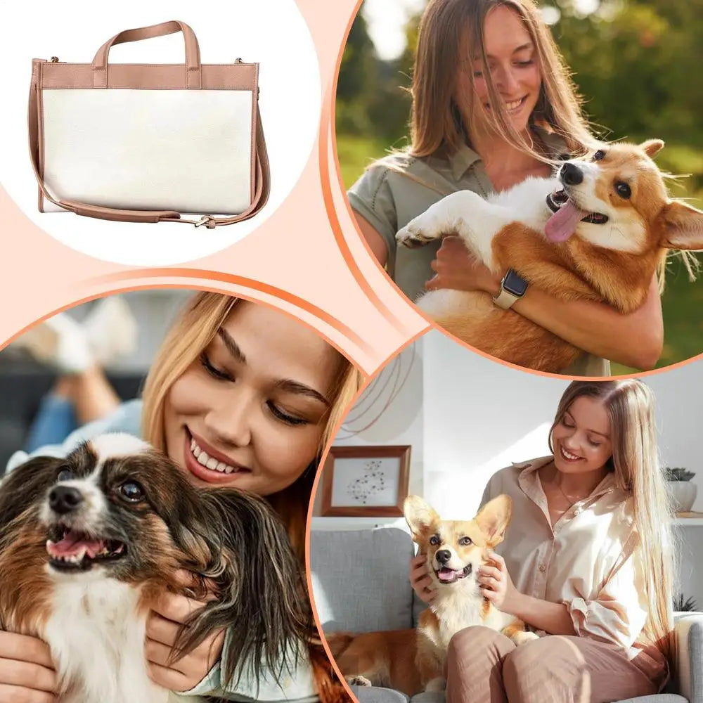 Luxury Soft-Sided Pet Carrier Tote . Stylish Travel Bag for Small Dogs & Cats