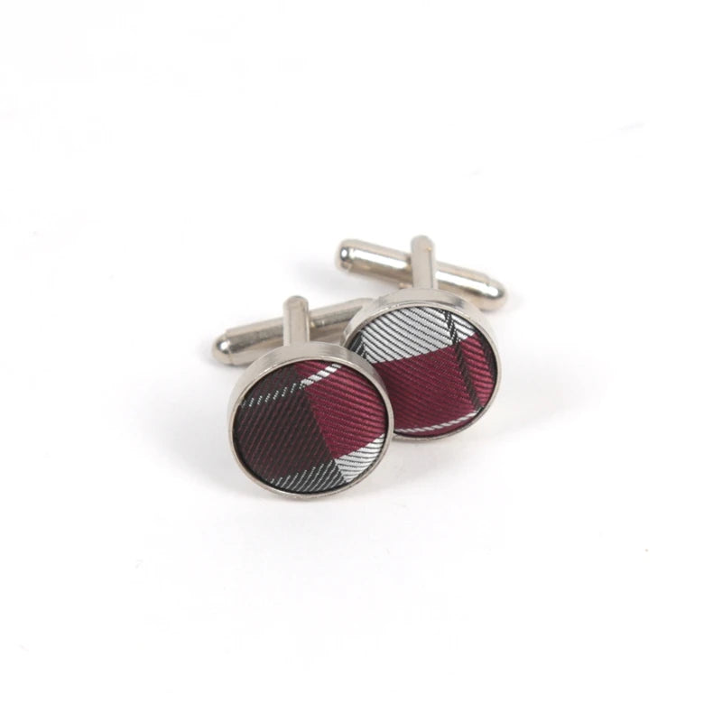 Luxury Men’s Burgundy Tie Set with Pocket Square, Bow Tie & Cufflinks | Wedding & Business Gift Set