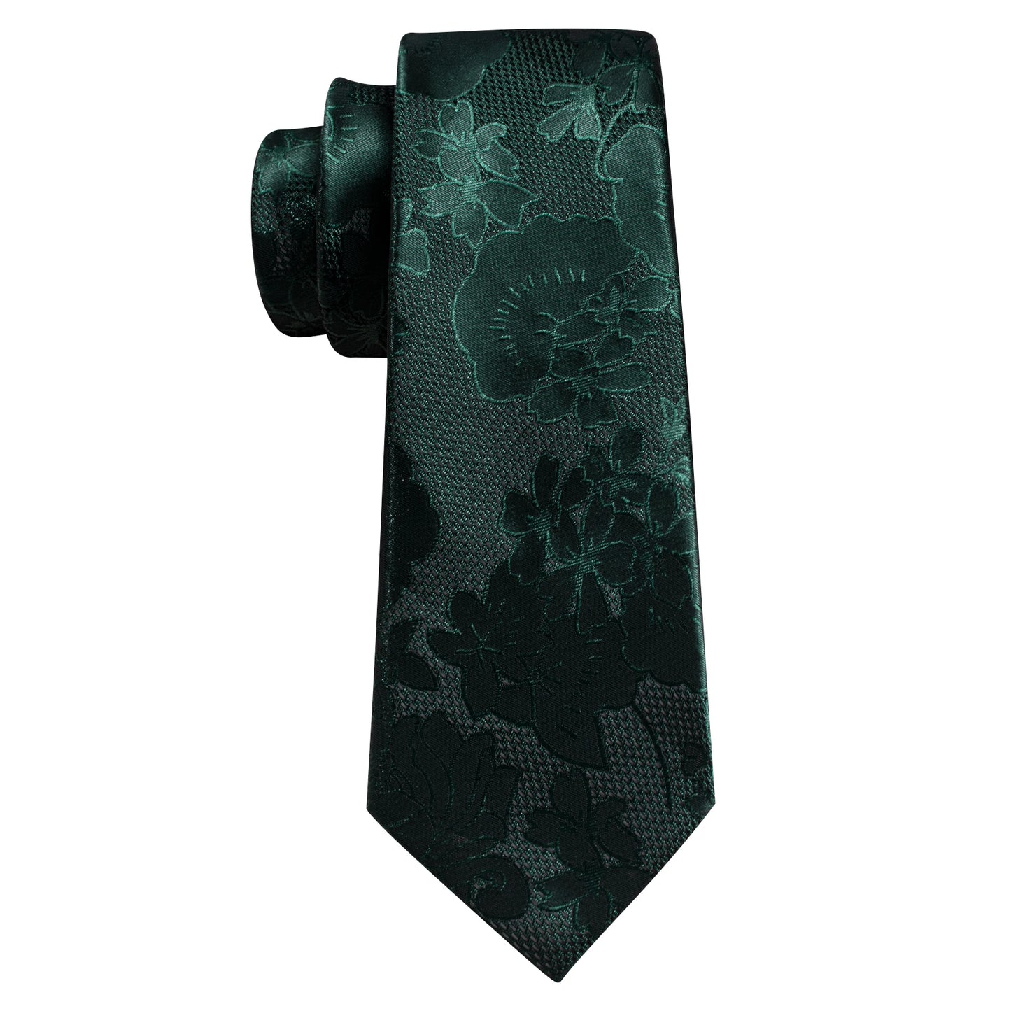 Men’s Luxury Brown Floral Silk Necktie .Elegant Wedding, Business & Formal Dress Tie