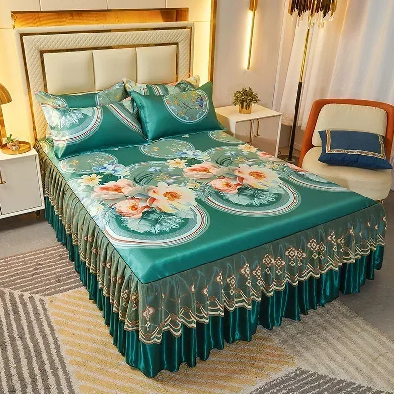 3-Piece Elegant Patterned Bedspread Set