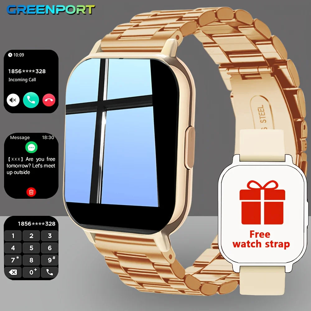 Bluetooth Smart Fitness Watch with Call, Message & Health Tracking