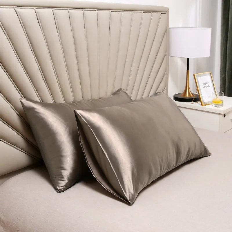 Silky Satin Pillowcase . Soft Hair & Skin Care Pillow Cover (Smooth, Cooling, Anti-Frizz)