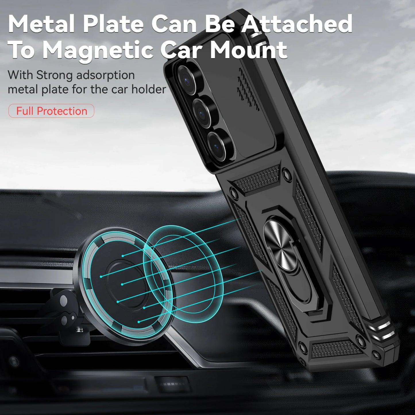 Heavy Duty Magnetic Armor Phone Case