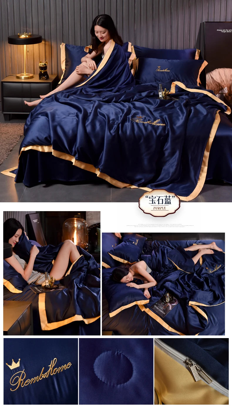 Luxury Ice Silk Cooling Summer Quilt