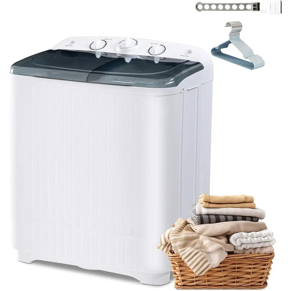 Compact Portable Top-Load Washing Machine. Single-Tub Washer