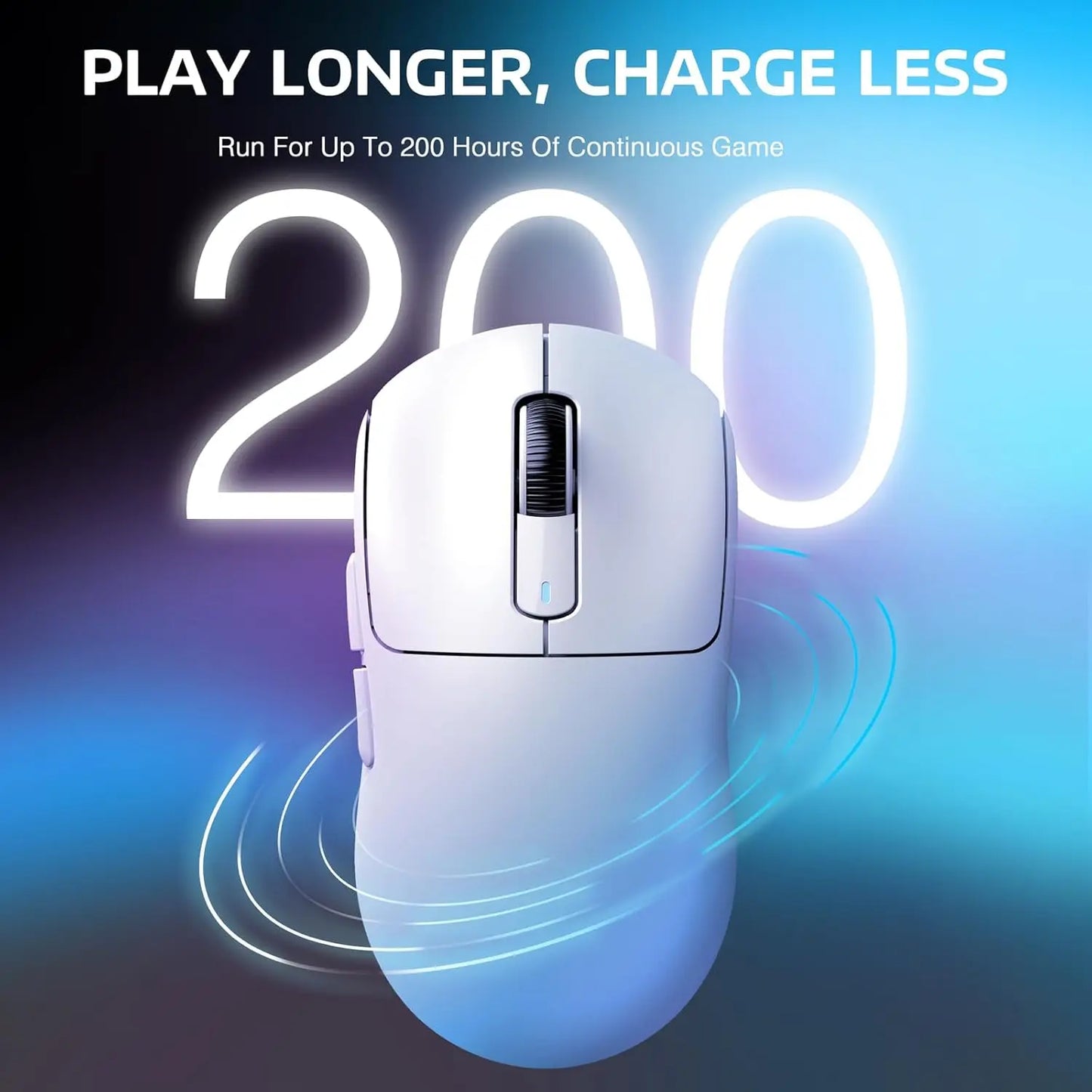 ATTACK SHARK X3 Ultra-Light Wireless Gaming Mouse, 49g Tri-Mode Bluetooth, 2.4GHz & USB-C Rechargeable Ergonomic Mouse for PC, Mac & Laptop