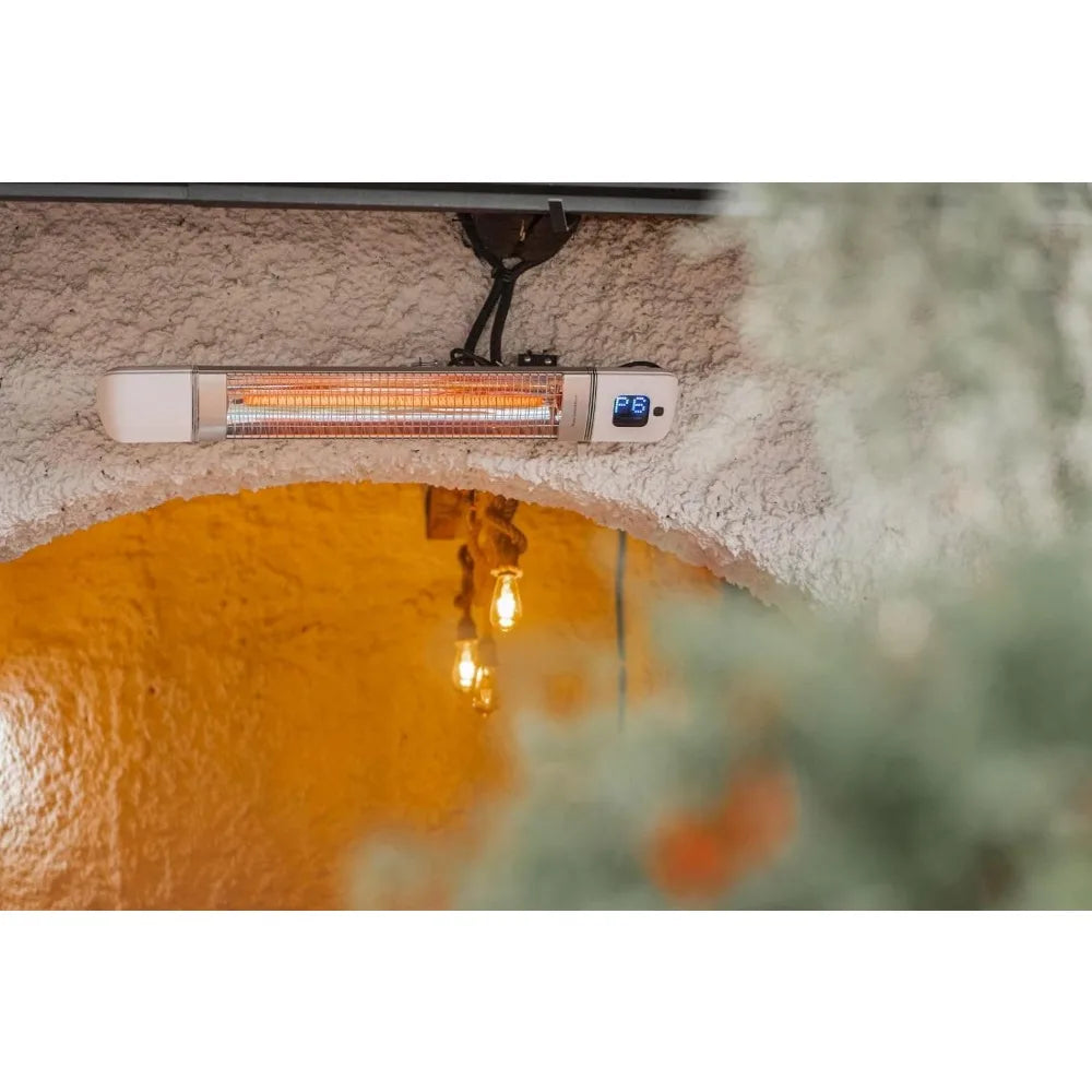 Infrared Patio Heater, Carbon Wall Mounted Heater 300/1500W, 6 Heat Modes Outdoor Heater, IP55 Waterproof, Instant Heat