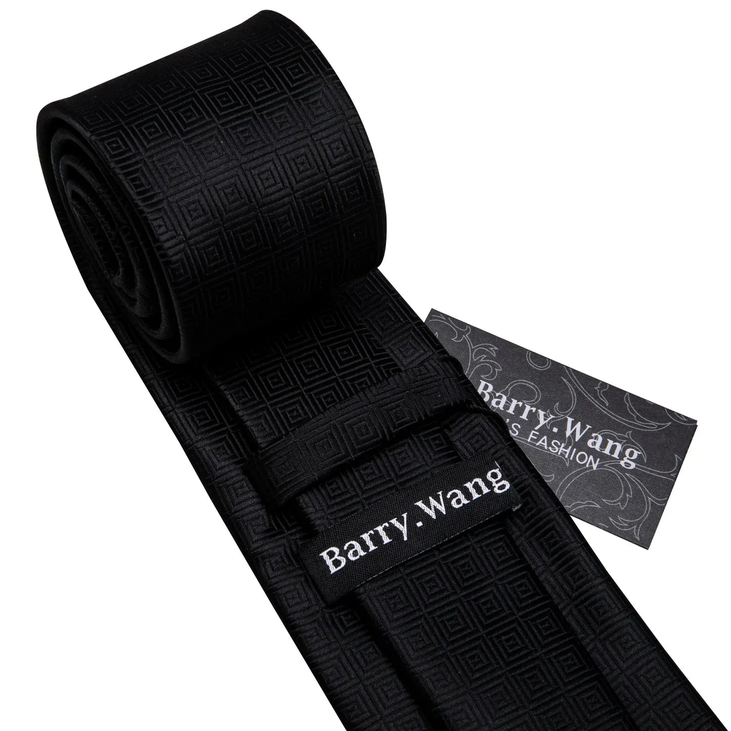 Luxury Men’s Silk Necktie Gift Set with Pocket Square, Cufflinks & Tie Clip