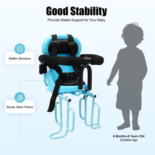 Rear Child Bike Seat With U-shaped Guardrails For Kids Bicycle Saddle Seats Rack for Children Aged 6 Months to 6 Years